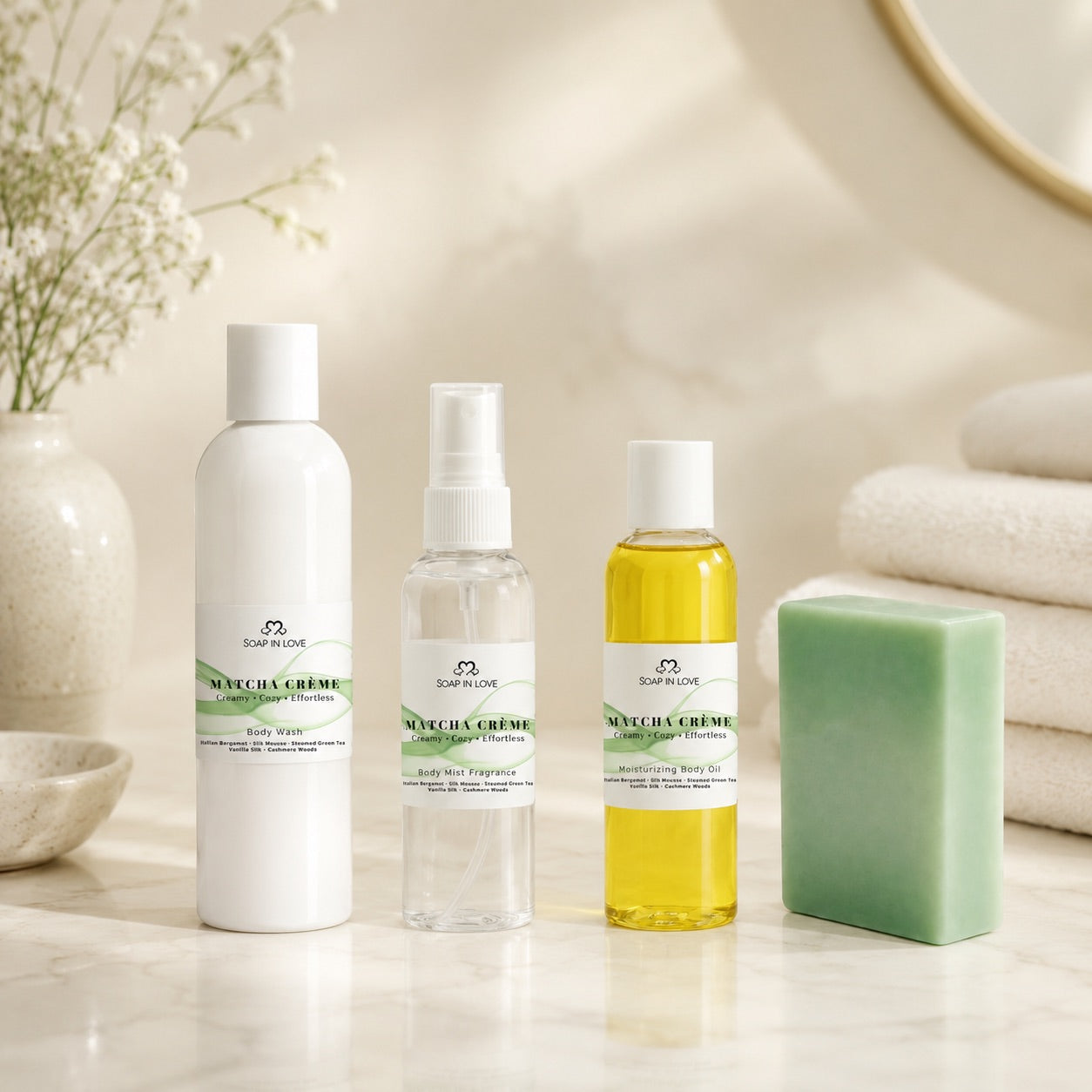 Matcha Crème 4-Piece Scent Ritual Set